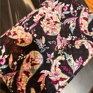 Vera Bradley Black and Pink Floral Laptop Bag